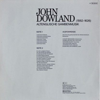 Deutsche Harmonia Mundi 1C 065-99 604 - Lachrimae • Pavanen • Ga - Image 2