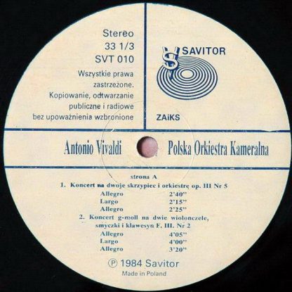 Savitor SVT 010 - Antonio Vivaldi - Image 4
