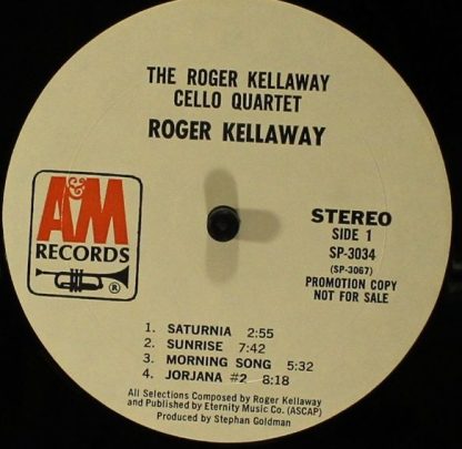A&M Records SP 3034 - The Roger Kellaway Cello Quartet - Image 8
