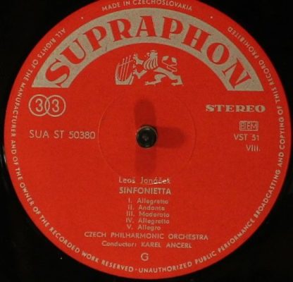 Supraphon SUA ST 50380 - Sinfonietta / Taras Bulba - Image 6