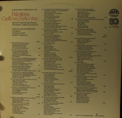 Supraphon 1412 2141-2 - The Song Of Songs - Image 4