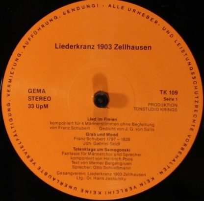 Not On Label TK 109 - Liederkranz 1903 Zellhausen - Image 3