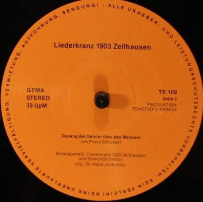 Not On Label TK 109 - Liederkranz 1903 Zellhausen - Image 4