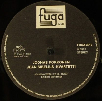 Fuga (2) FUGA 3012 - Jousikvartetto N:o 3 (String Quartet No 3), - Image 3