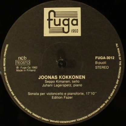 Fuga (2) FUGA 3012 - Jousikvartetto N:o 3 (String Quartet No 3), - Image 4