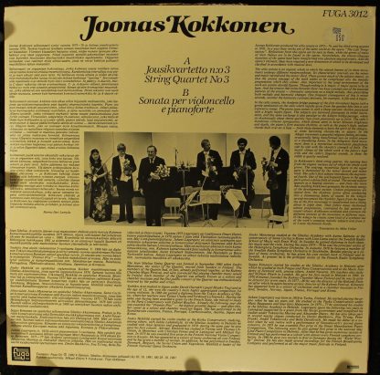 Fuga (2) FUGA 3012 - Jousikvartetto N:o 3 (String Quartet No 3), - Image 2