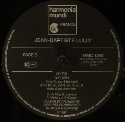 harmonia mundi France HMC 1249 - Atys (Extraits/Excerpts/Quersch - Image 4