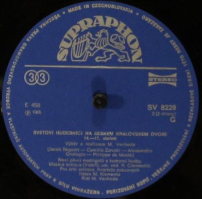 Supraphon SV 8229 - Svetovi Hudebníci Na Ceském Královském Dvore - Image 4
