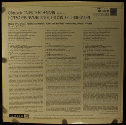Saga Fid STFID 2133 - Offenbach's ''Tales Of Hoffmann'' - Image 2