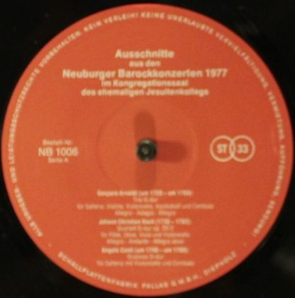 Not On Label NB 1006 - Ausschnitte Aus Den Neuburger Barockkonze - Image 3