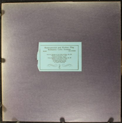 Recital Records (2) RR-401 - Rostropovich And Richter Play Roman
