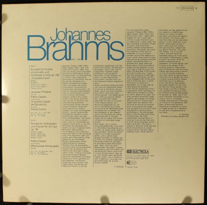 His Master's Voice 1C 053-03 034 M - Johannes Brahms Doppelkonze - Image 2