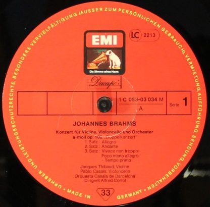 His Master's Voice 1C 053-03 034 M - Johannes Brahms Doppelkonze - Image 3
