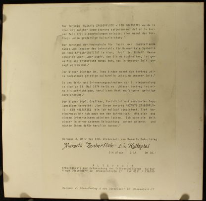 Not On Label DV I/74 - Mozarts Zauberflöte - Ein Kultspiel - Image 2