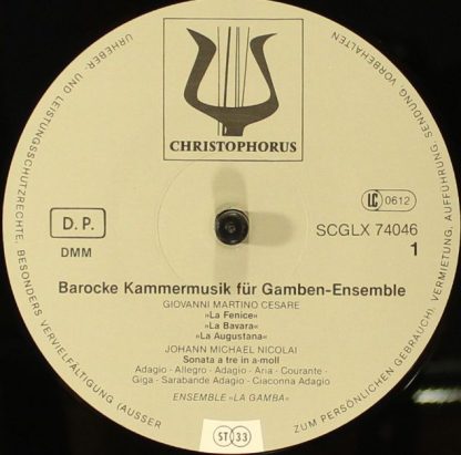 Christophorus SCGLX 74046 - Barocke Kammermusik Für Gamben - Ens - Image 5