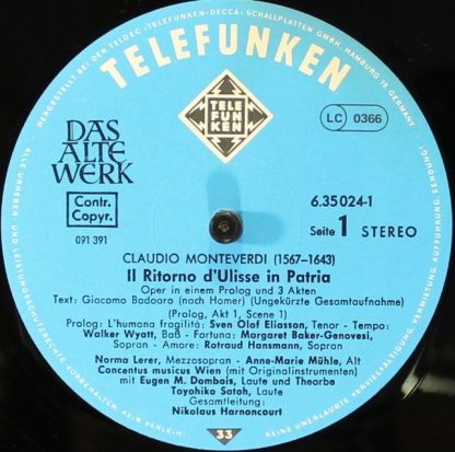 Telefunken SKB 23-T/1-4 - Il Ritorno D'Ulisse In Patria (Dramma - Image 4