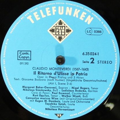 Telefunken SKB 23-T/1-4 - Il Ritorno D'Ulisse In Patria (Dramma - Image 5