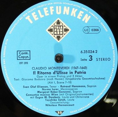 Telefunken SKB 23-T/1-4 - Il Ritorno D'Ulisse In Patria (Dramma - Image 6