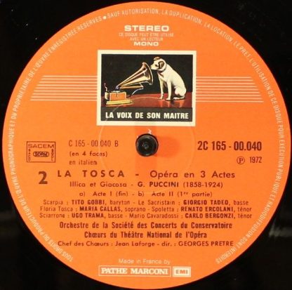 La Voix De Son Maître 2C 165 00040/1 - Tosca - Image 5
