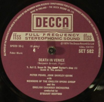 DECCA SET 581-3 - Death In Venice - Image 6