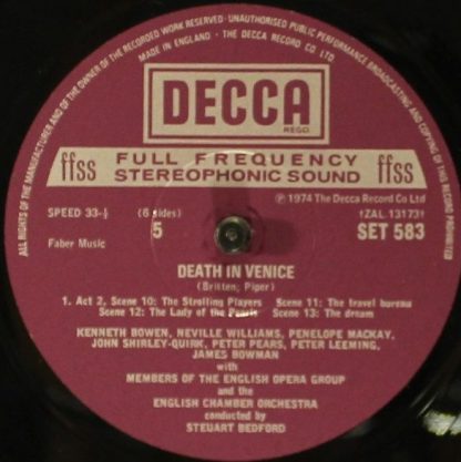DECCA SET 581-3 - Death In Venice - Image 9