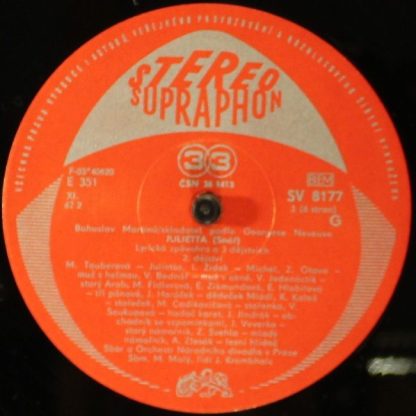 Supraphon SV 8176 - Julietta - Lyrische Oper - Image 3