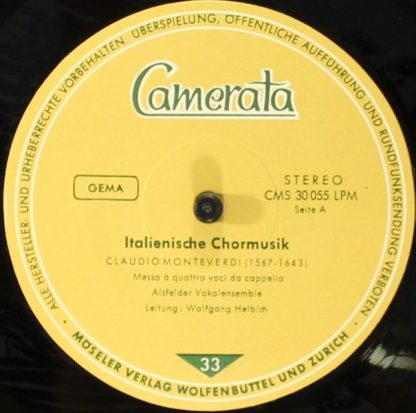 Camerata CMS 30055 LPM - Italienische Chormusik - Image 4
