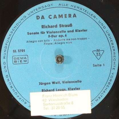 Da Camera Magna SM 93701 - Cellosonate / Klaviersonate - Image 3
