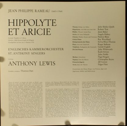 Das Alte Werk SAWO 9972/74-B - Hippolyte et Aricie - Lyrische Tr - Image 3