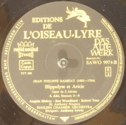 Das Alte Werk SAWO 9972/74-B - Hippolyte et Aricie - Lyrische Tr - Image 8