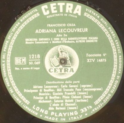 Cetra 1218 - Adriana Lecouvreur - Image 3