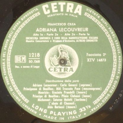 Cetra 1218 - Adriana Lecouvreur - Image 6