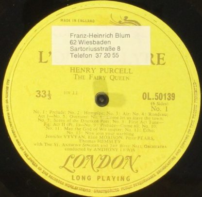 Éditions De L'Oiseau-Lyre OL. 50139 - Purcell - The Fairy Queen - Image 7