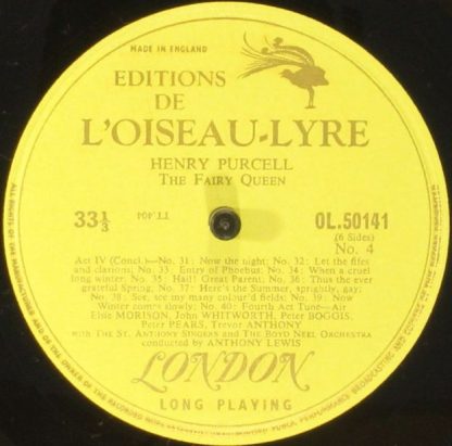 Éditions De L'Oiseau-Lyre OL. 50139 - Purcell - The Fairy Queen - Image 4