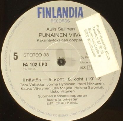 Finlandia Records FA 102 LP3 - The Red Line - Image 6
