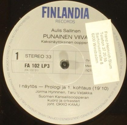 Finlandia Records FA 102 LP3 - The Red Line - Image 10