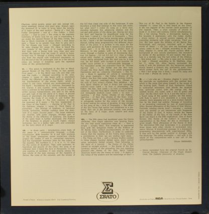 Erato STU 70750 - Méditations Sur Le Mystère De La Sainte Trinit - Image 3