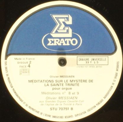 Erato STU 70750 - Méditations Sur Le Mystère De La Sainte Trinit - Image 6