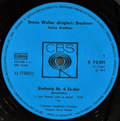 CBS S 77 401 - Sinfonie Nr. 4 Es-dur "Romantische" / Sinfonie Nr - Image 9