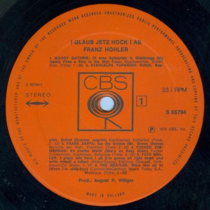 CBS S 65 794 - I Glaub Jetz Hock I Ab - Image 3