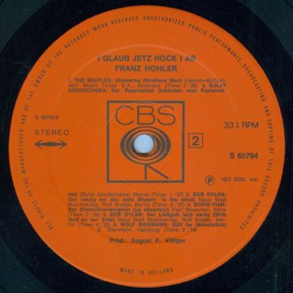 CBS S 65 794 - I Glaub Jetz Hock I Ab - Image 4
