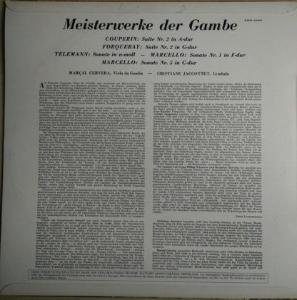 Concert Hall SMS-2496 - Meisterwerke Der Gambe (Suiten Und Sonat - Image 2