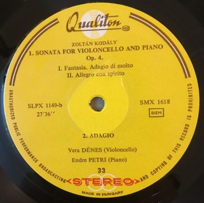 Qualiton LPX 1149 - Chamber Music = Kamara Zene - Image 4