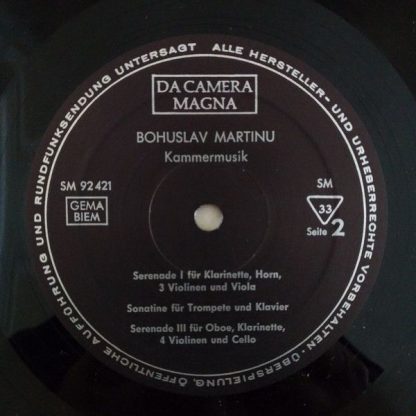Da Camera Magna SM 92421 - Bohuslav Martinu Kammermusik Teil III - Image 4