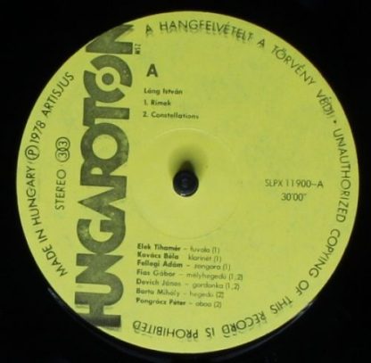 Hungaroton SLPX 11900 - Rhymes / Constellations / Symphony No. 2 - Image 3