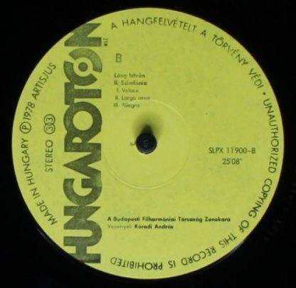 Hungaroton SLPX 11900 - Rhymes / Constellations / Symphony No. 2 - Image 6