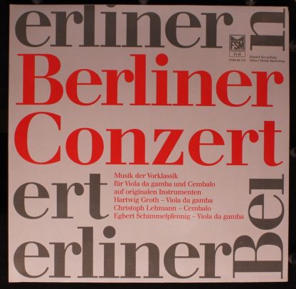 FSM 68 713 - Musik Der Vorklassik Für Viola Da Gamba Und Cembalo