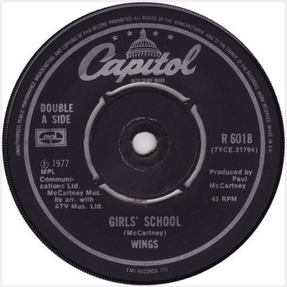 Capitol R 6018 - Mull Of Kintyre / Girls' School - Image 2