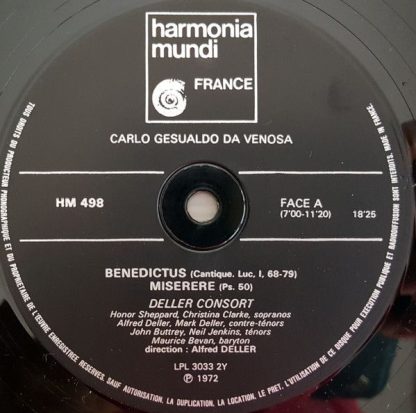 Harmonia Mundi HM 498 - Deller Consort - Image 3