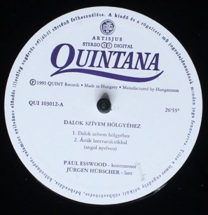 Quint Records Quintana 103012 - Dalok Szívem Hölgyéhez (Songs To - Image 3